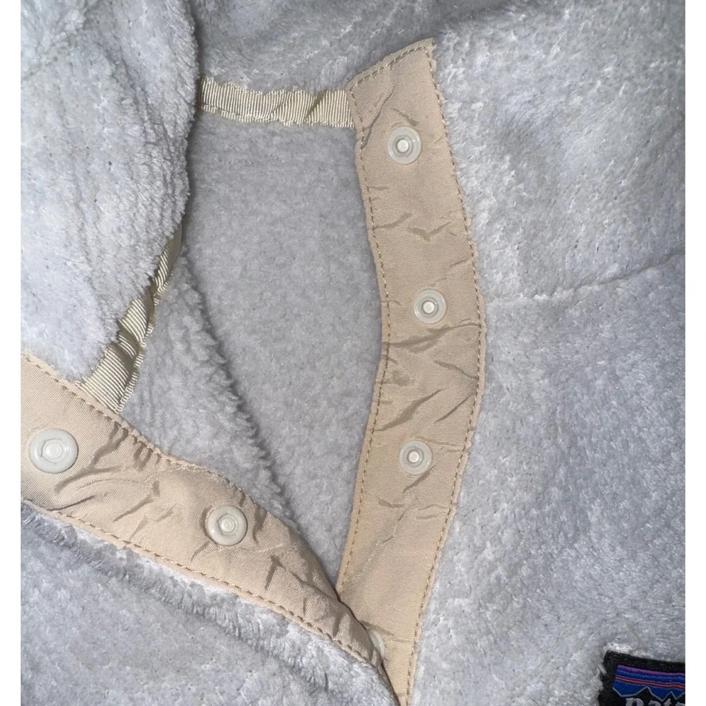 Patagonia Re-Tool Snap-T Pullover Fleece Jacket White Polartec‎ Womens Sz Med